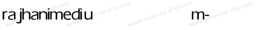 rajhani medium字体转换